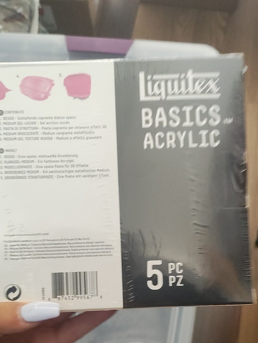 Liquitex Basics Acrylic 5-Piece Mediums Set - Pink Accents - Picture 3 of 3